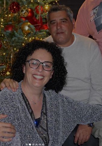 Eva Porro with her husband